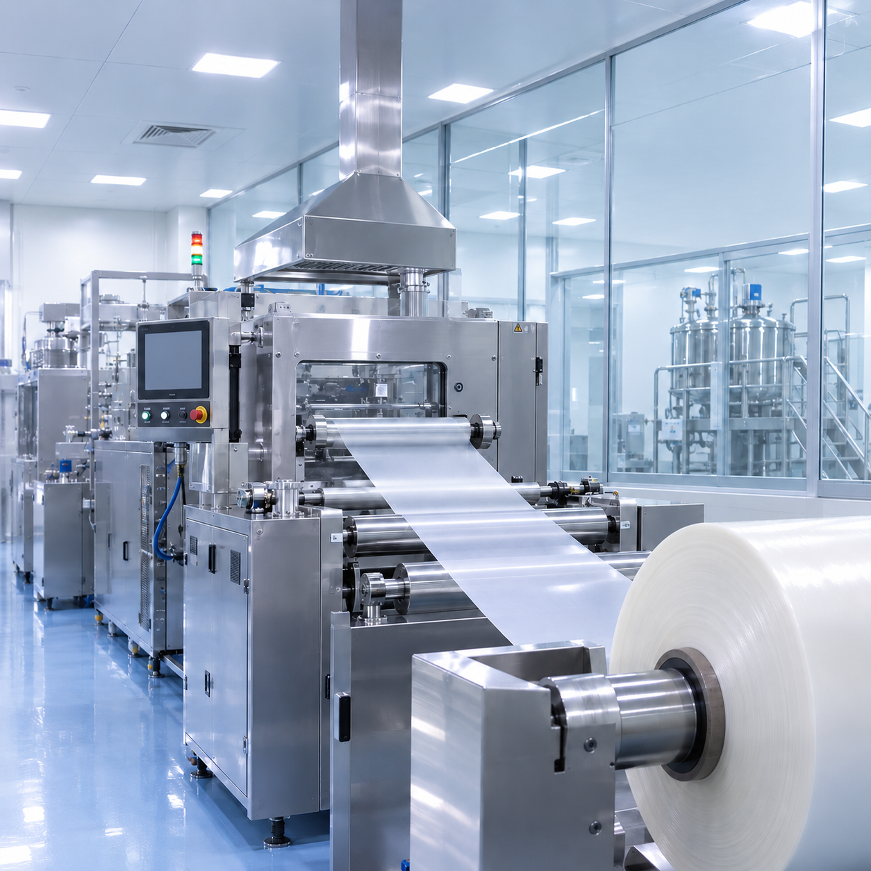 GMP-certified pharmaceutical strip manufacturing facility