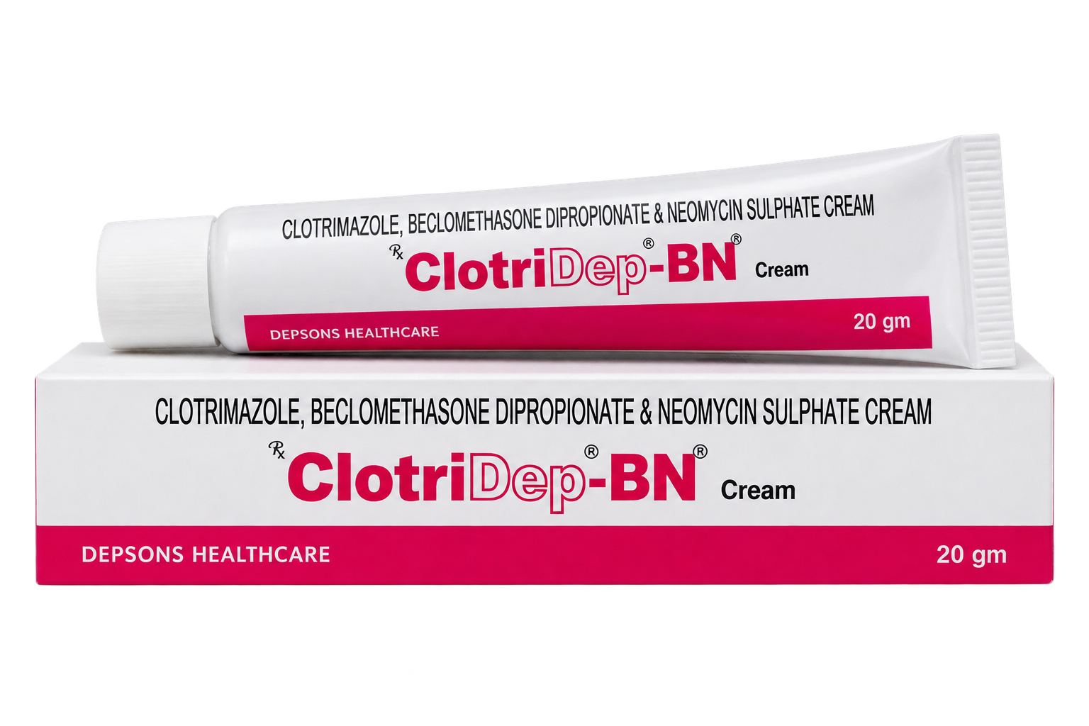 ClotriDep-BN Cream product packaging and tube