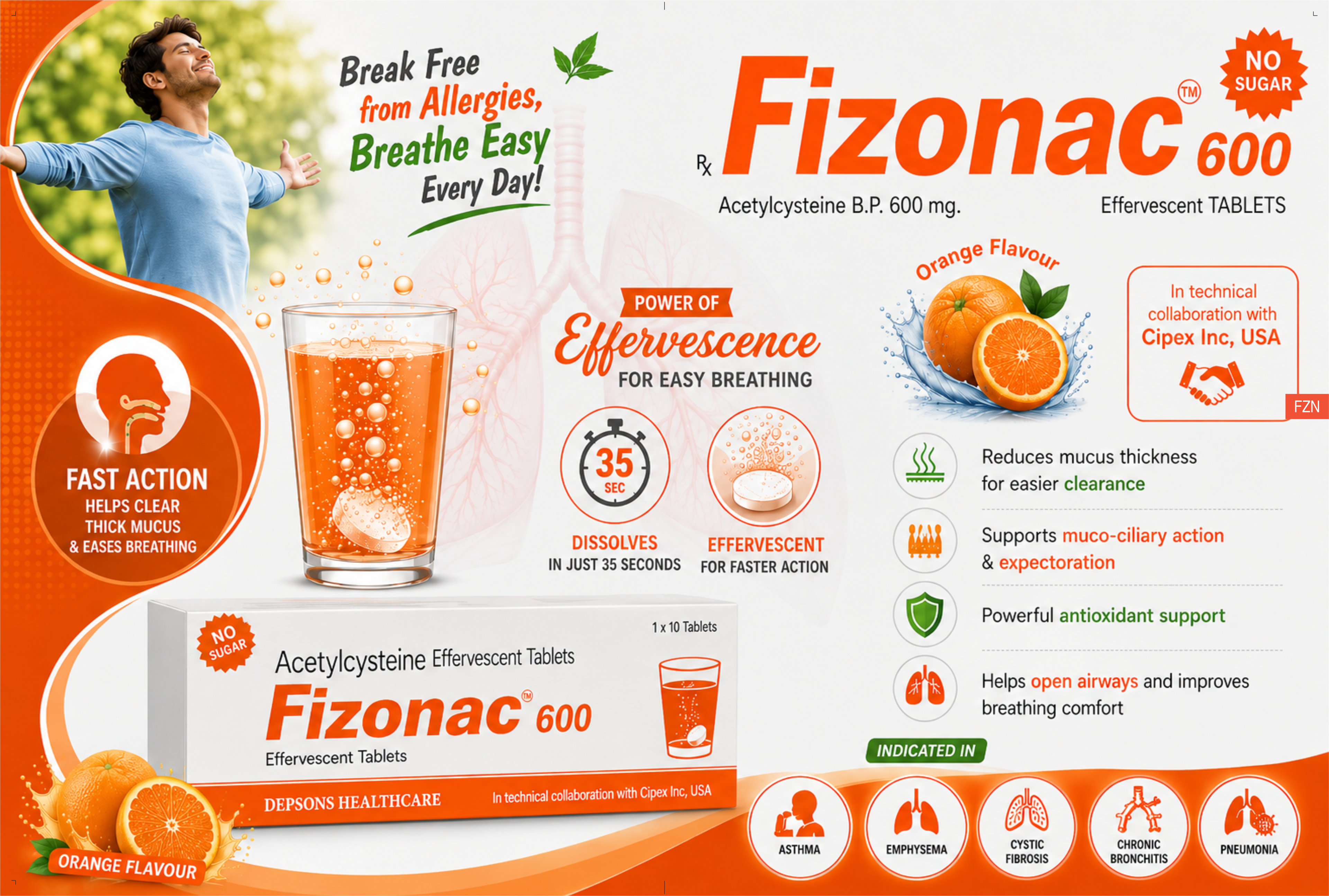 Fizonac 600 Tab product packaging