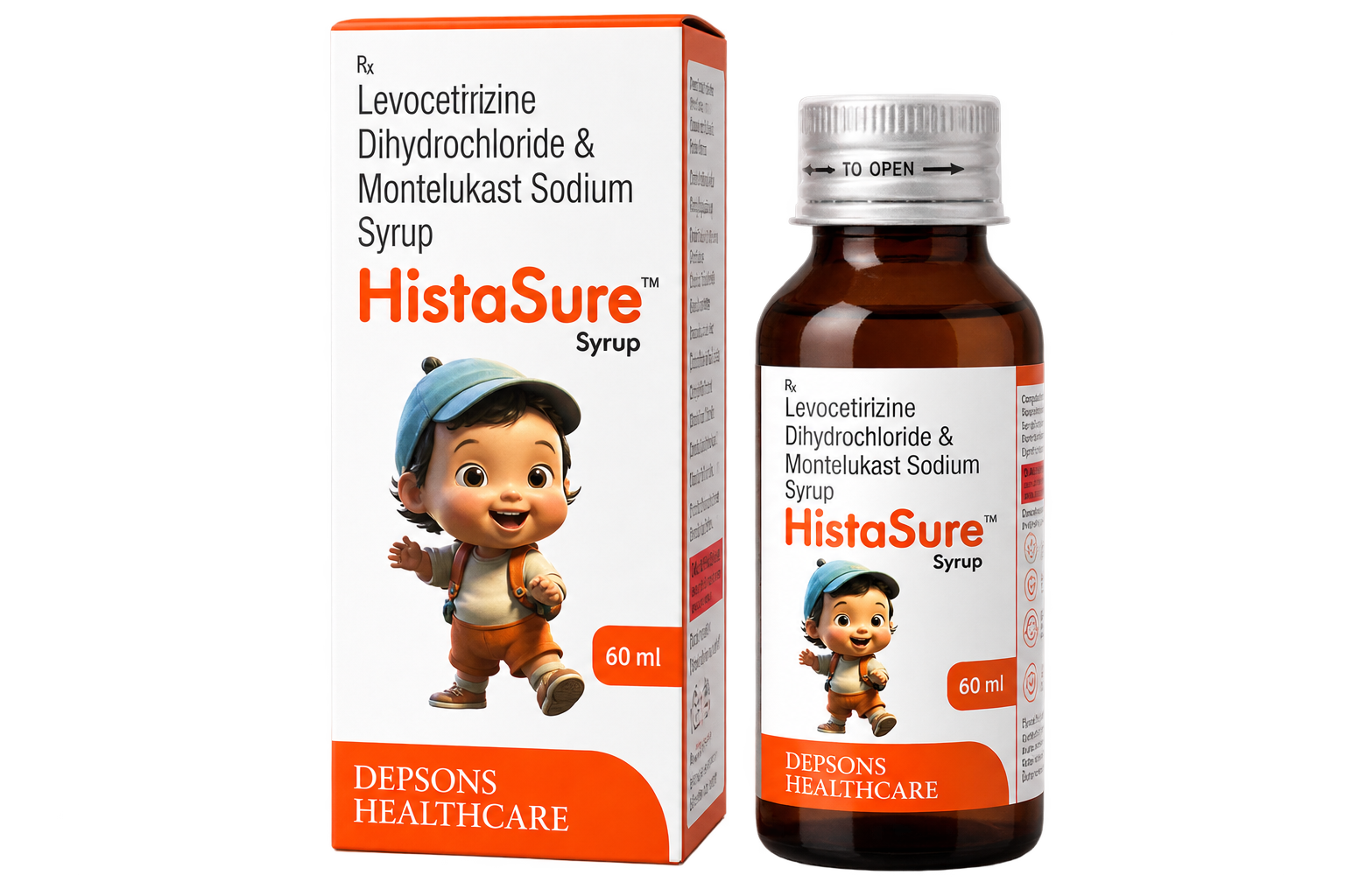 HistaSure Syrup product packaging and bottle